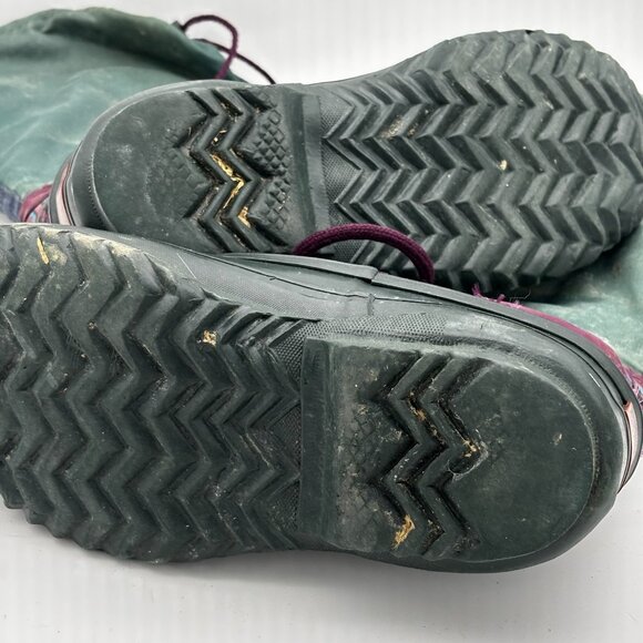 Vintage Sorel Winter Snow Boots 5 Green Waterproof Insulated Outdoor Heavy Wear - Picture 9 of 9